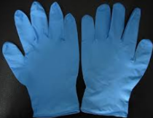 ถุงมือไนไตรสีฟ้าแบบไม่มีแป้ง